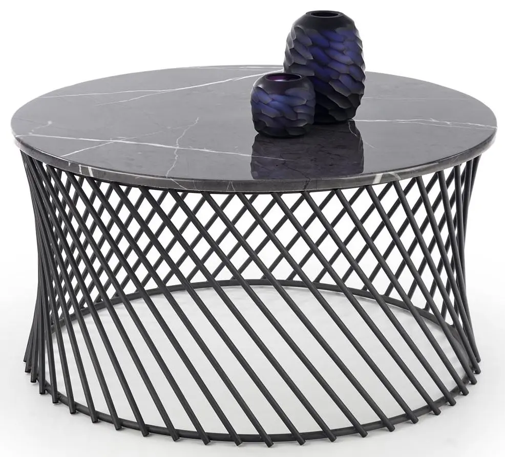 Masa pentru reviste Halmar Minerwa (Gray Marble/Black) - 7