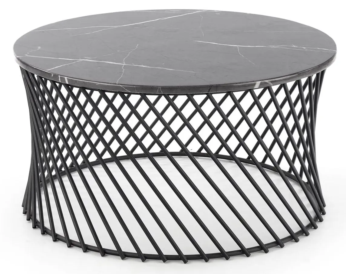 Masa pentru reviste Halmar Minerwa (Gray Marble/Black)