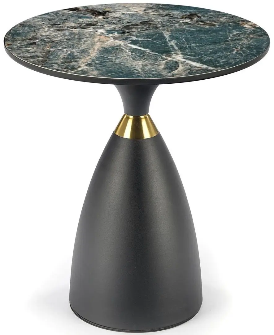Masa pentru reviste Halmar Morena (Green Marble/Black/Gold)