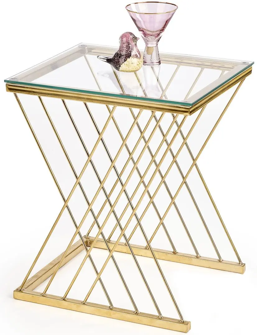 Masa pentru reviste Halmar Nancy (Gold/Transparent) - 2