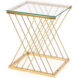 Masa pentru reviste Halmar Nancy (Gold/Transparent)