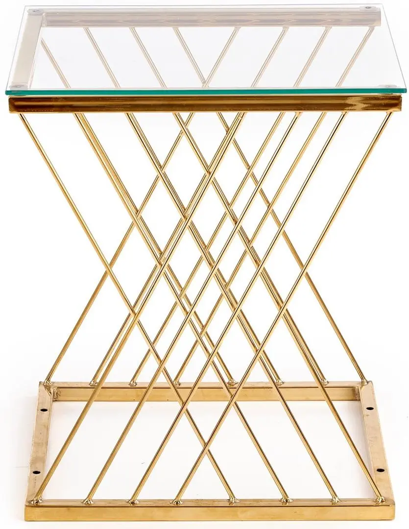 Masa pentru reviste Halmar Nancy (Gold/Transparent) - 5