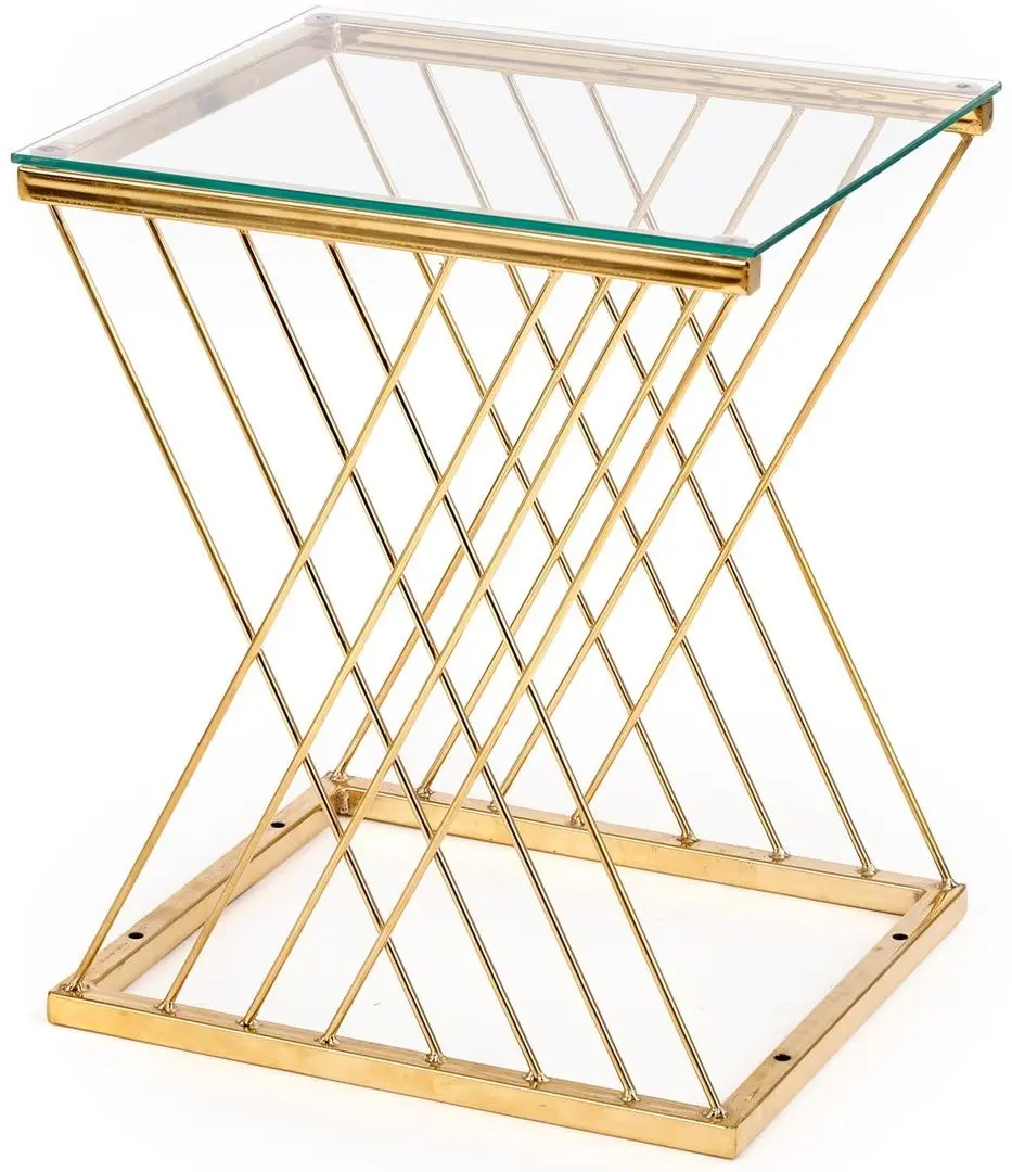 Masa pentru reviste Halmar Nancy (Gold/Transparent)