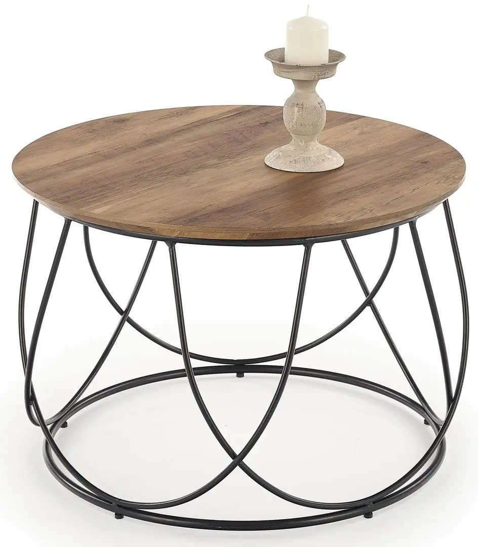 Masa pentru reviste Halmar Nubira (Nut/Black)