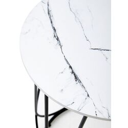 Masa pentru reviste Halmar Nubira S (White Marble/Black) Thumb