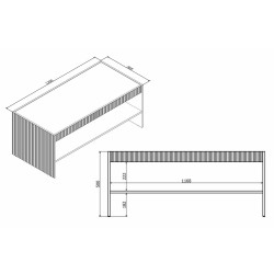 Masa pentru reviste Halmar Paxos LAW-1 (Cashmere) Thumb
