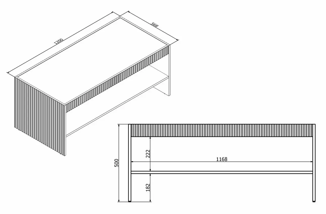Masa pentru reviste Halmar Paxos LAW-1 (Cashmere)