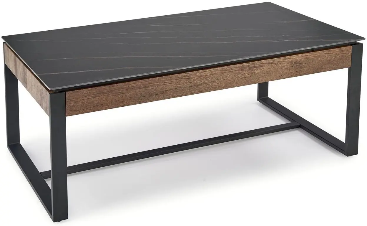 Журнальный столик Halmar Ramona (Black Marble/Walnut) - 4