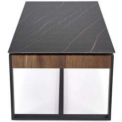 Журнальный столик Halmar Ramona (Black Marble/Walnut) Thumb