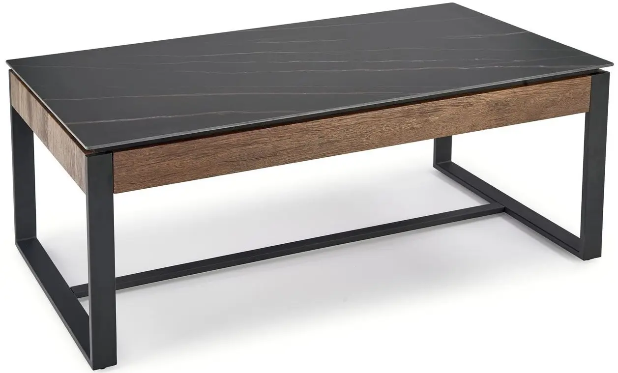 Журнальный столик Halmar Ramona (Black Marble/Walnut) - 7