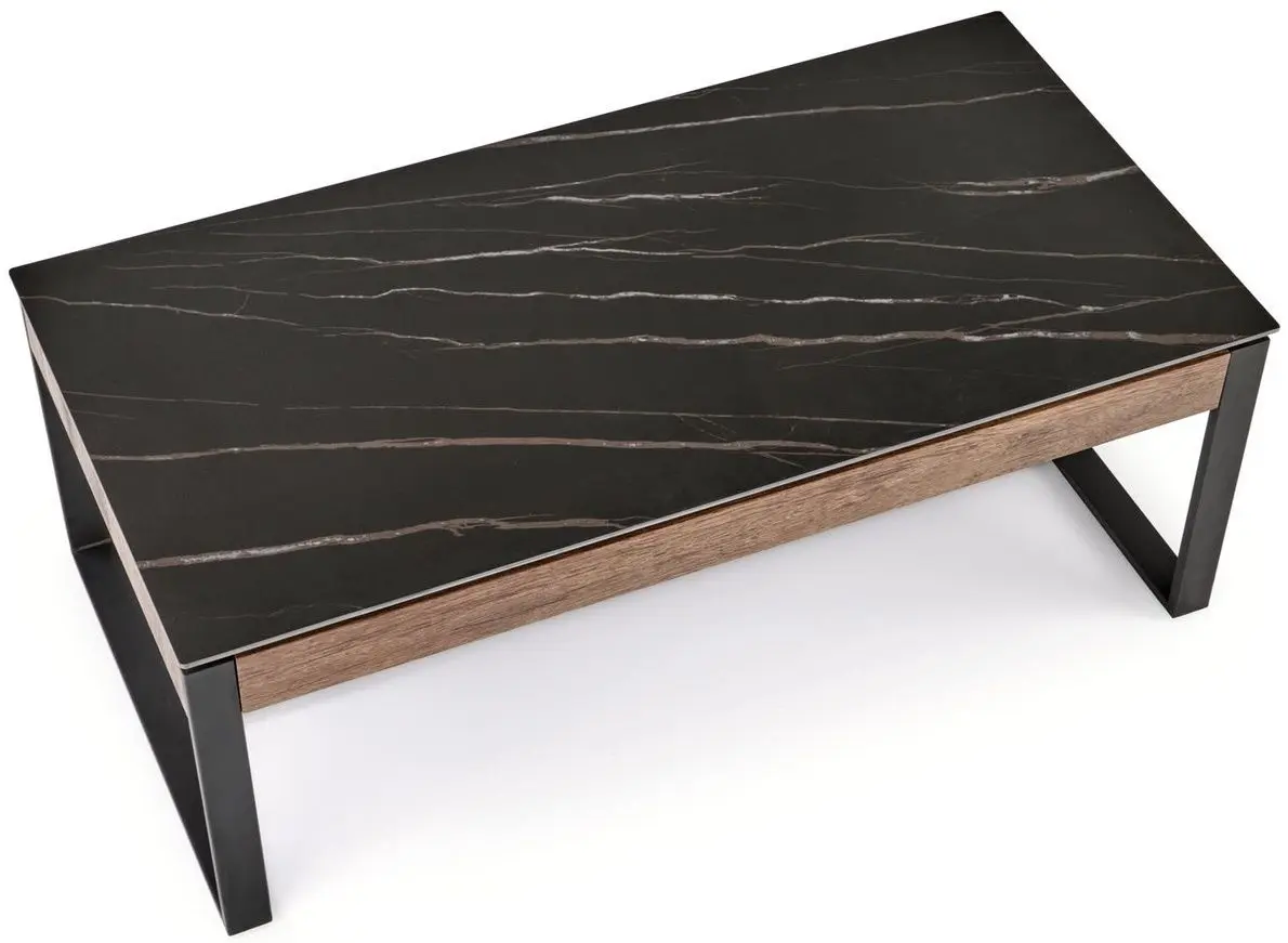 Журнальный столик Halmar Ramona (Black Marble/Walnut) - 8