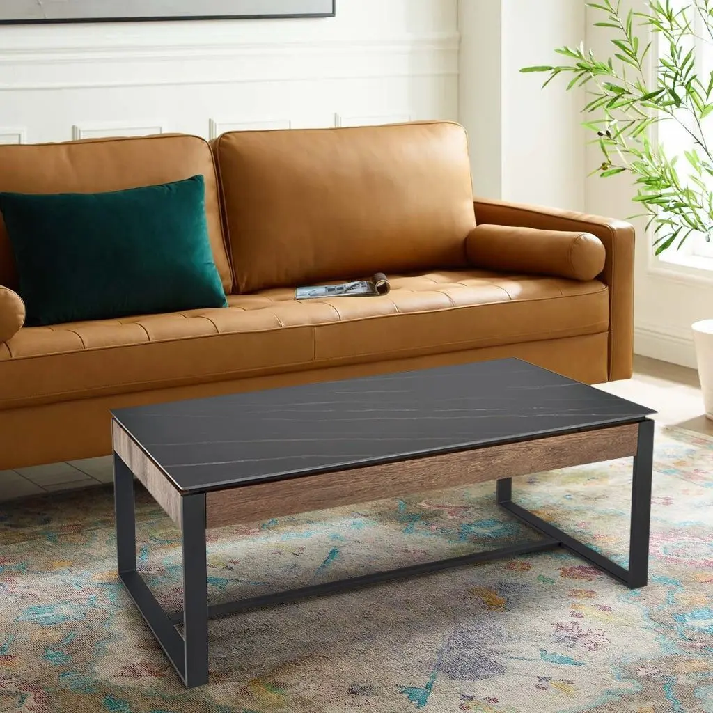 Журнальный столик Halmar Ramona (Black Marble/Walnut)