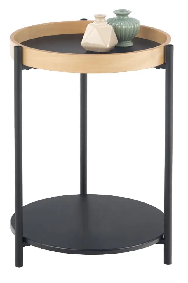 Masa pentru reviste Halmar Rolo (Natural Oak/Black)