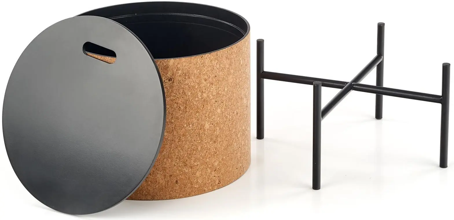 Masa pentru reviste Halmar Sasha (Natural/Black)