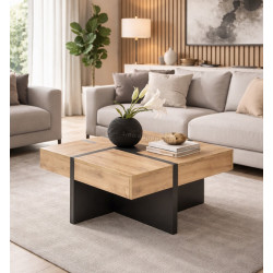 Журнальный столик Halmar Sevilla S (Craft Oak/Black)