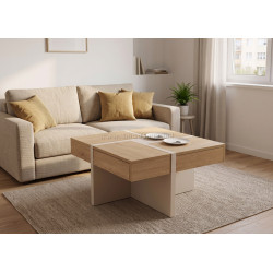 Masa pentru reviste Halmar Sevilla S (Cremona Oak/Cashmere)