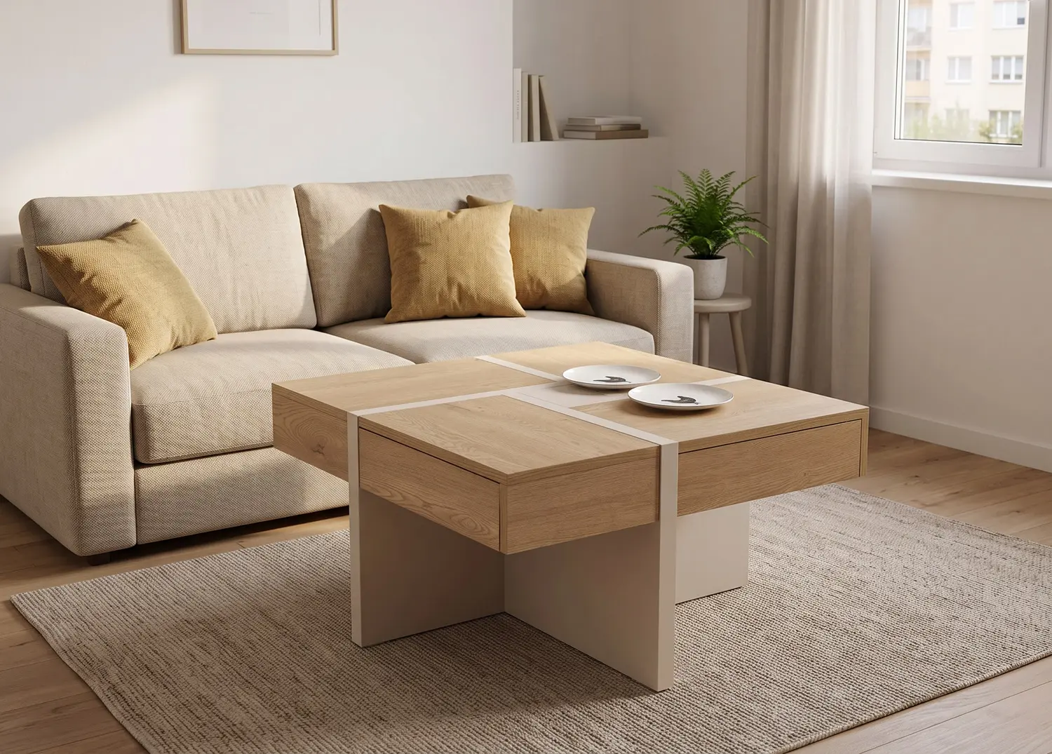 Журнальный столик Halmar Sevilla S (Cremona Oak/Cashmere)
