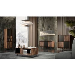 Журнальный столик Halmar Swing LAW-1 (Walnut/Black) Thumb