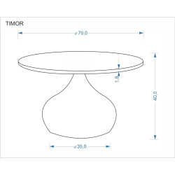 Masuta cafea Halmar Timor 2 (Travertine/Cashmere) Thumb