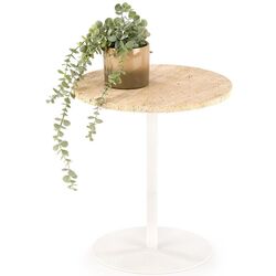 Masa pentru reviste Halmar Traverso 40x45 (Travertine/White) Thumb