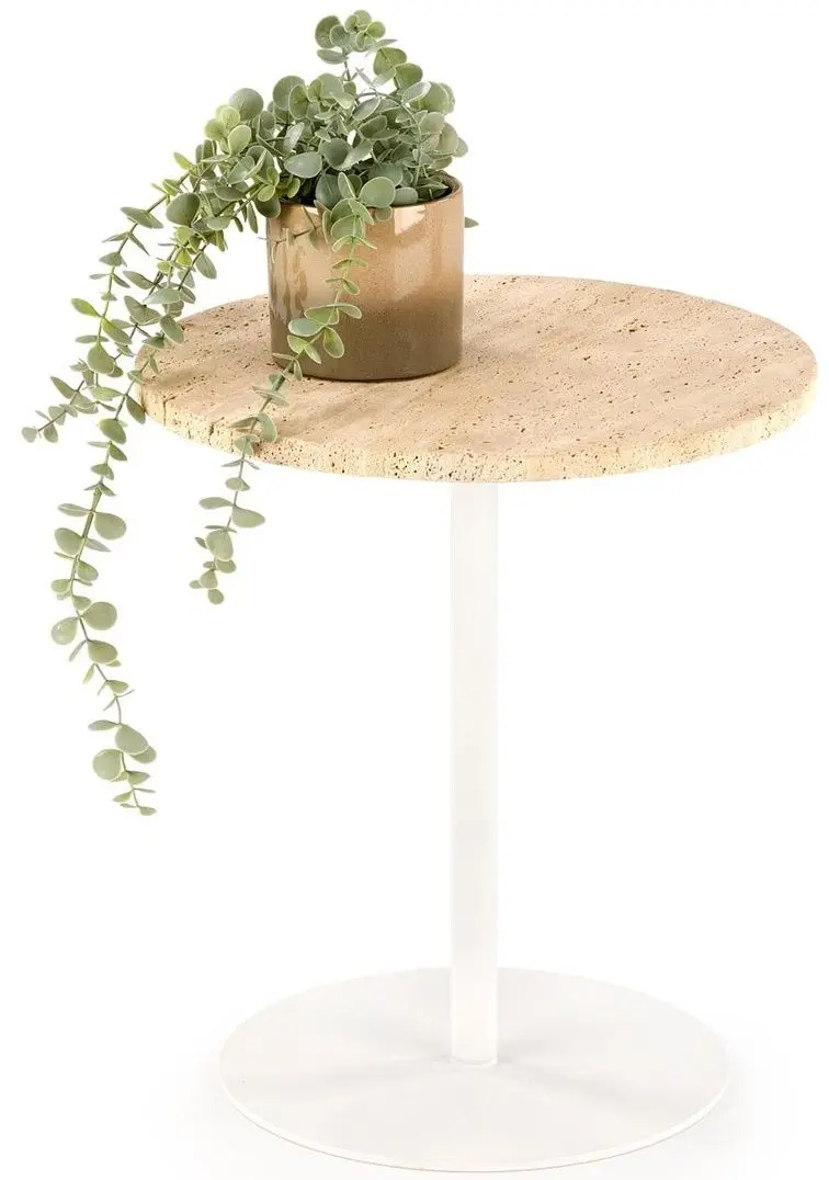 Masa pentru reviste Halmar Traverso 40x45 (Travertine/White)