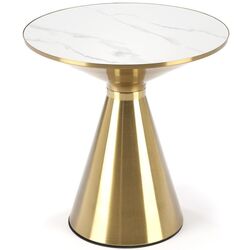 Masa pentru reviste Halmar Tribeca (White Marble/Gold) Thumb