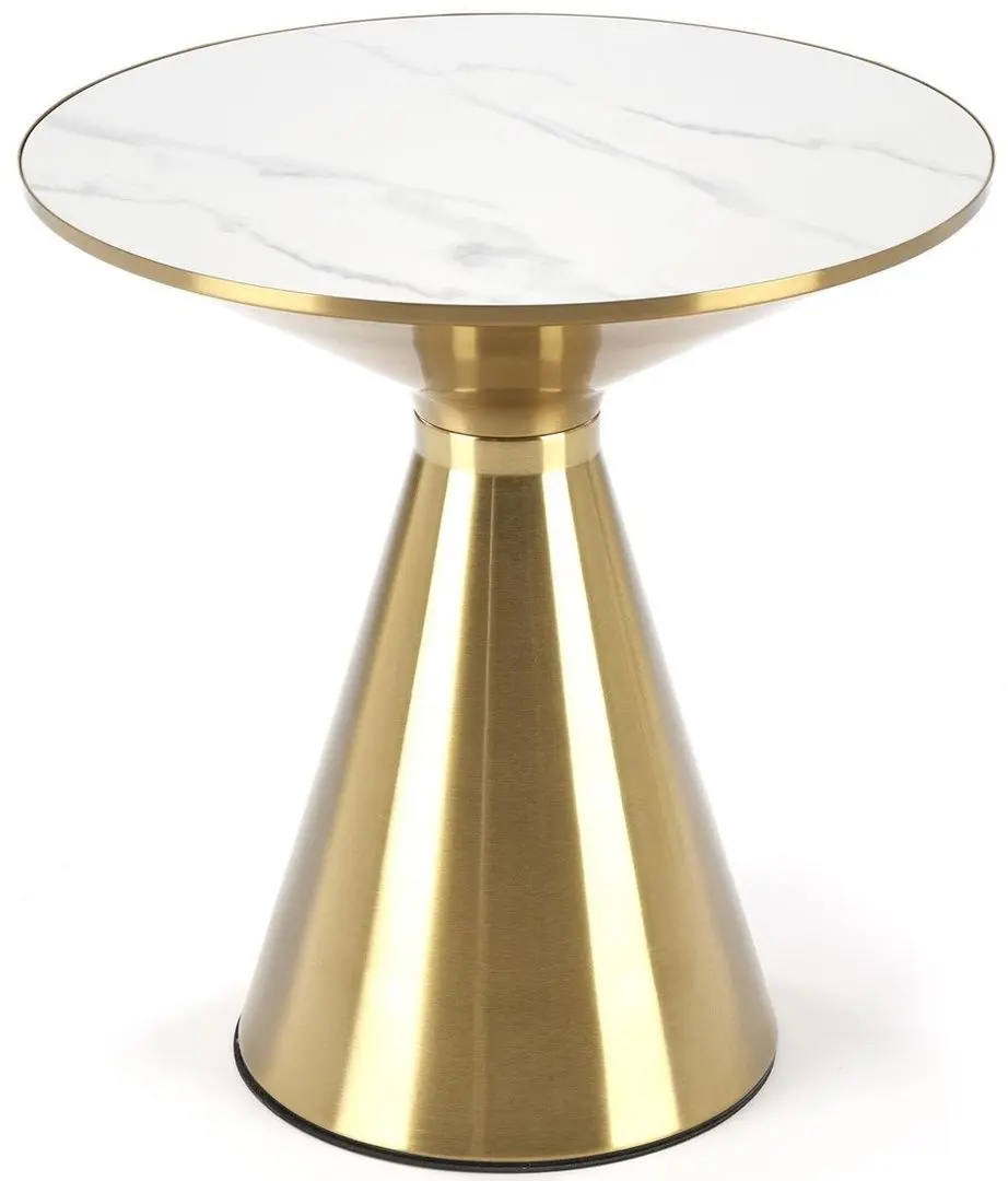 Masa pentru reviste Halmar Tribeca (White Marble/Gold)