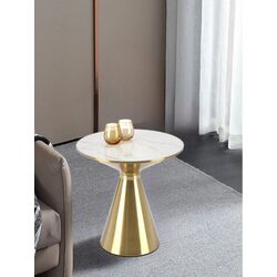 Masa pentru reviste Halmar Tribeca (White Marble/Gold)