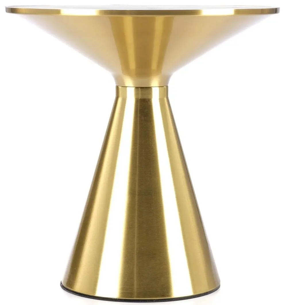 Masa pentru reviste Halmar Tribeca (White Marble/Gold)