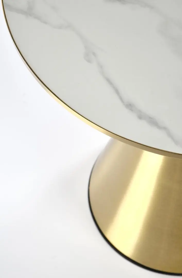 Masa pentru reviste Halmar Tribeca (White Marble/Gold)
