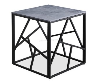 Masa pentru reviste Halmar Universe 2 Square (Gray Marble/Black)