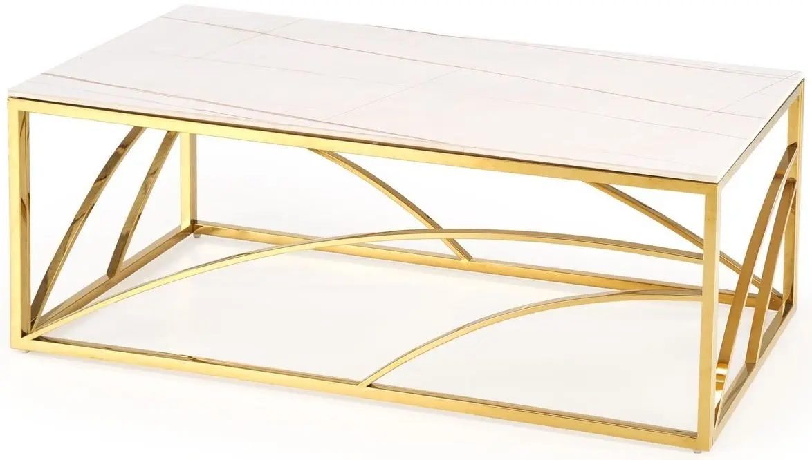 Masa pentru reviste Halmar Universe 2 (White Marble/Gold)