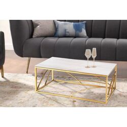 Masa pentru reviste Halmar Universe 2 (White Marble/Gold)