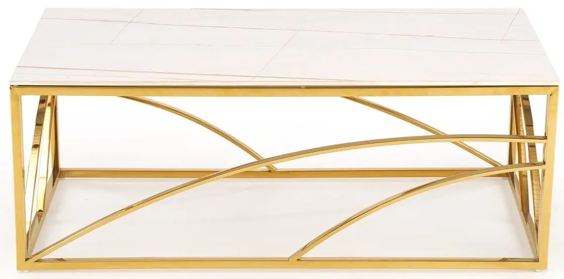 Masa pentru reviste Halmar Universe 2 (White Marble/Gold)