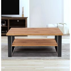 Masa pentru reviste Halmar Venom U (Wotan Oak/Black)