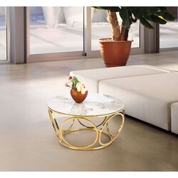 Masa pentru reviste Halmar Venus 2 (White Marble/Gold)