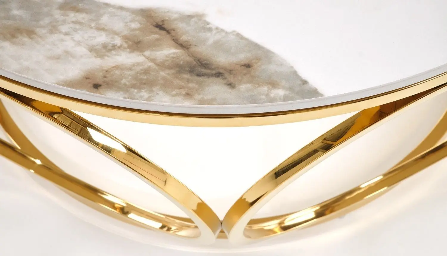 Masa pentru reviste Halmar Venus 2 (White Marble/Gold)