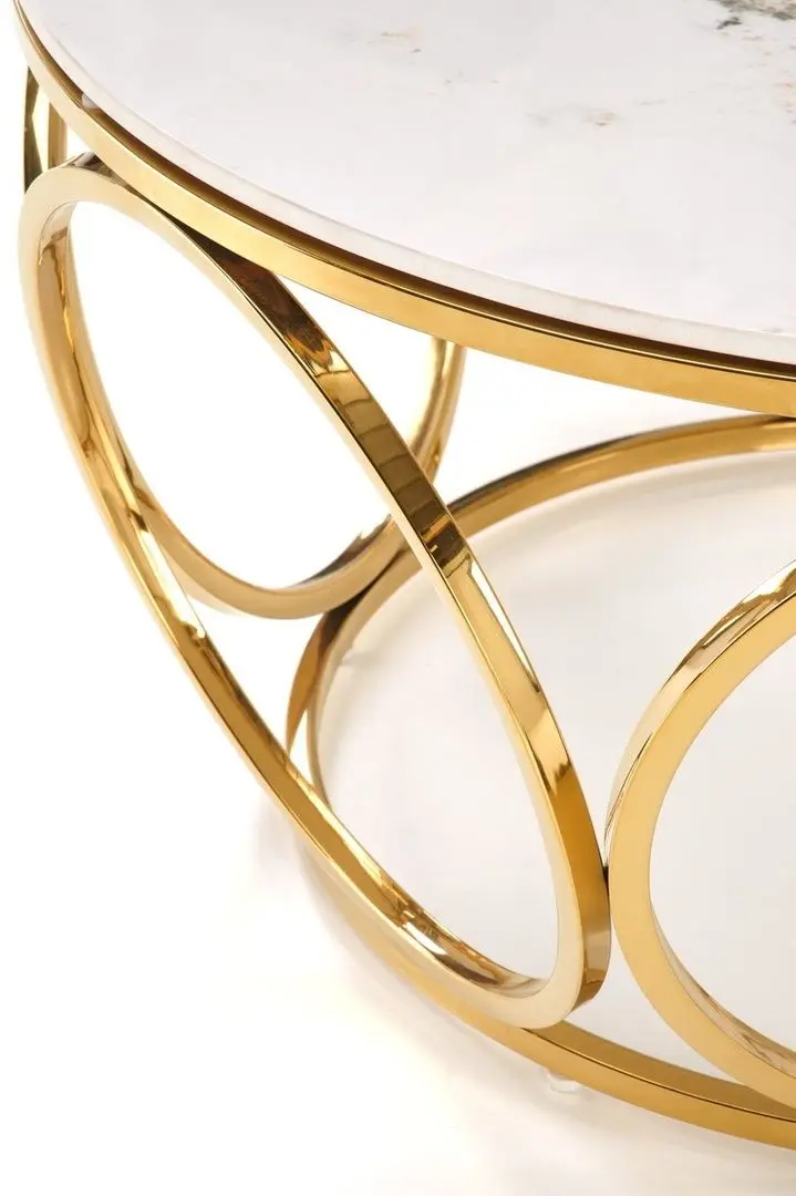 Masa pentru reviste Halmar Venus 2 (White Marble/Gold)