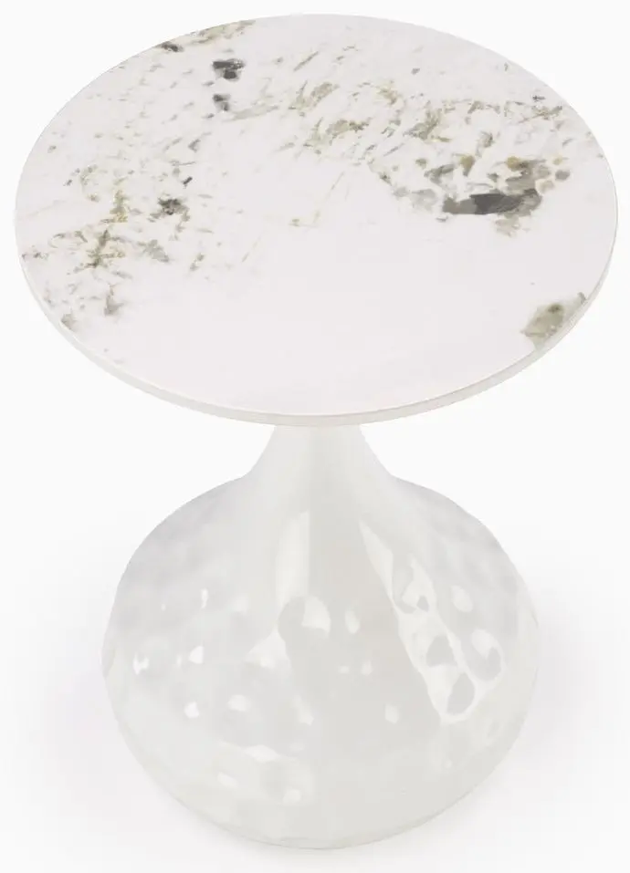 Masa pentru reviste Halmar Verde (White Marble/White) - 4