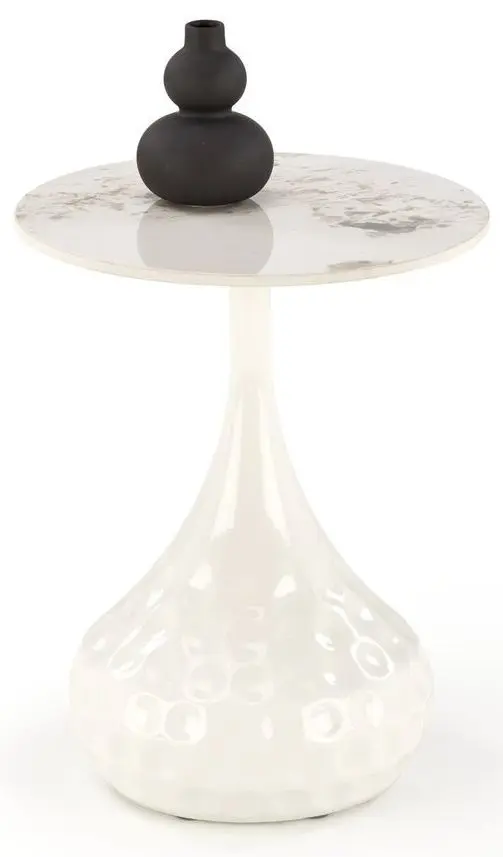 Masa pentru reviste Halmar Verde (White Marble/White) - 2