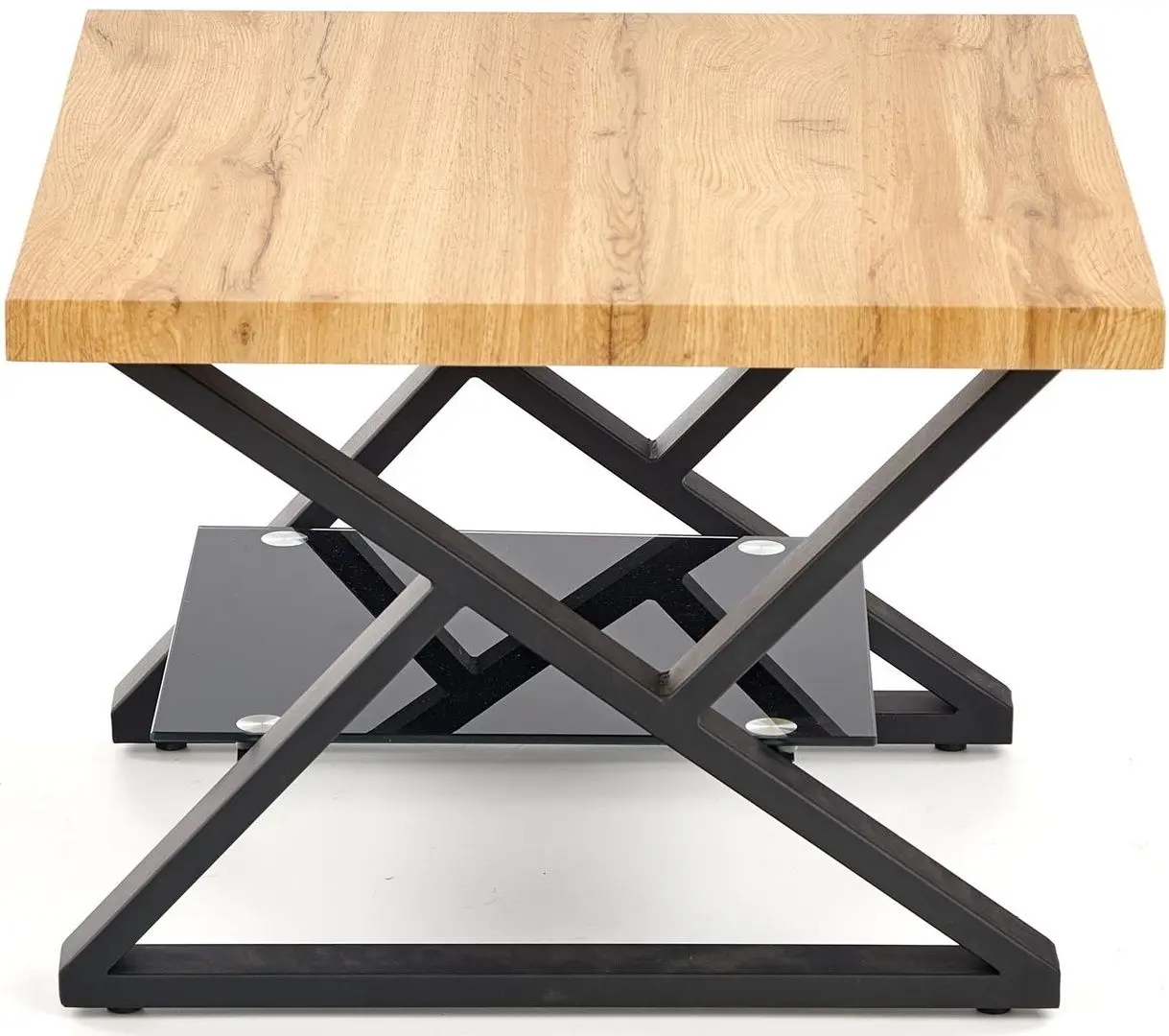 Masa pentru reviste Halmar Xena patrata (Black/Natural)