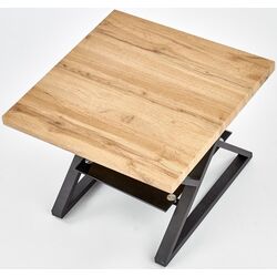 Masa pentru reviste Halmar Xena patrata (Black/Natural) Thumb