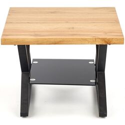 Masa pentru reviste Halmar Xena patrata (Black/Natural) Thumb