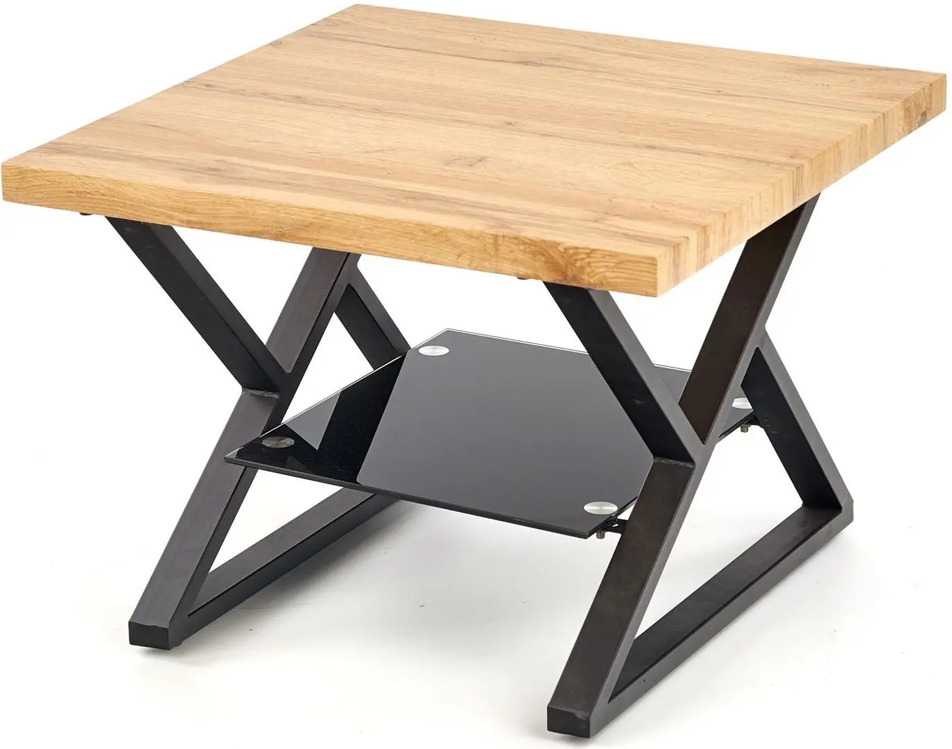 Masa pentru reviste Halmar Xena patrata (Black/Natural)