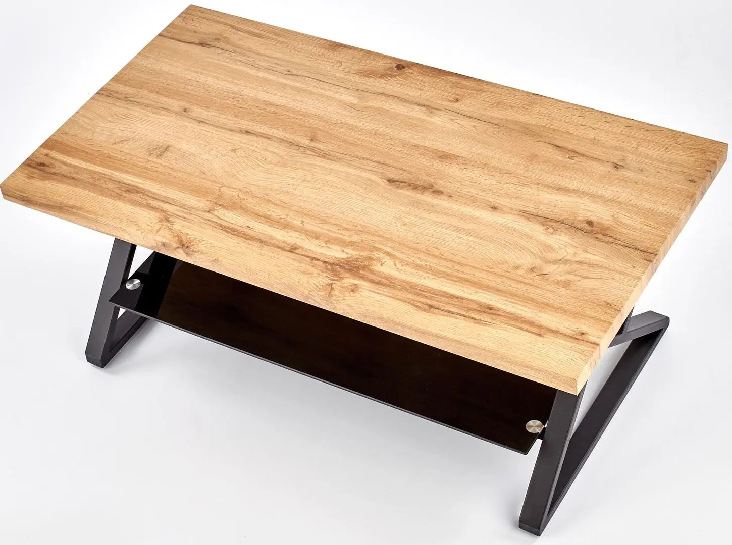 Журнальный столик Halmar Xena прямоугольный (Black/Natural) - 5