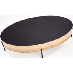 Masa pentru reviste Halmar Zenga (Black/Golden Oak) Thumb