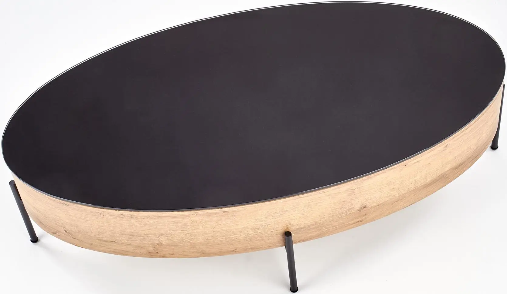 Masa pentru reviste Halmar Zenga (Black/Golden Oak)