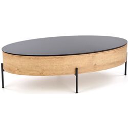 Masa pentru reviste Halmar Zenga (Black/Golden Oak) Thumb