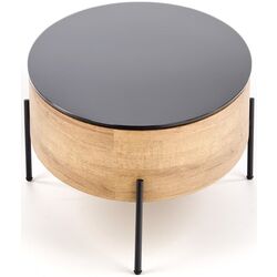 Masa pentru reviste Halmar Zenga (Black/Golden Oak) Thumb