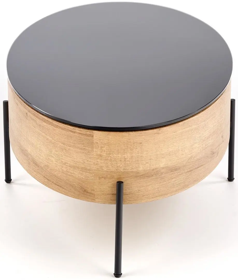 Masa pentru reviste Halmar Zenga (Black/Golden Oak)